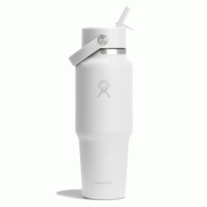 HYDRO FLASK - 32 OZ WIDE FLEX STRAW TRAVEL BOTTLE-WHITE