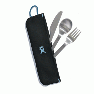 HYDRO FLASK - FLATWARE SET STAINLESS POUCH BLACK